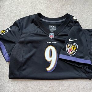 Nike Black and Purple Ravens Women's Jersey